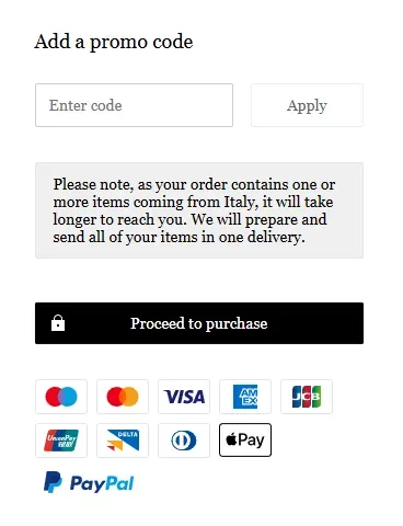 如何於MR PORTER使用優惠碼 - 步驟 1